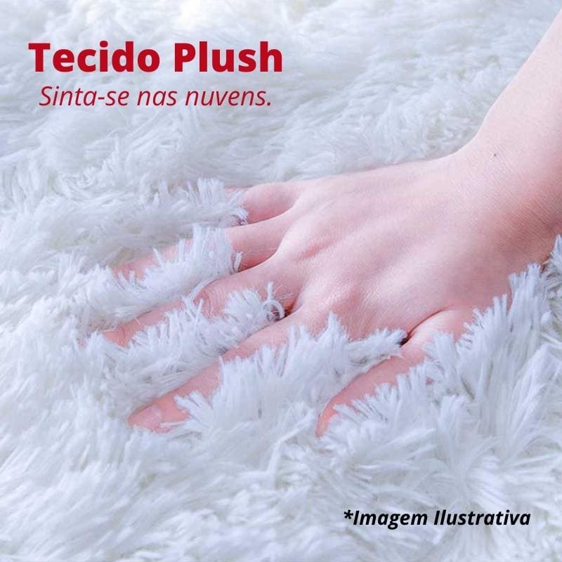 Tapete Felpudo Redondo Castiliani - Cinza Mescla, ideal para decorar sala ou quarto com conforto e elegância