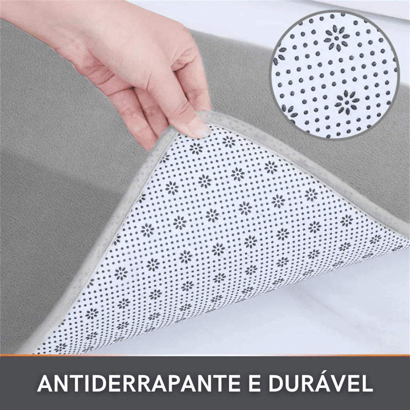 Tapete para Banheiro Antiderrapante Absorvente Veludo da Castiliani