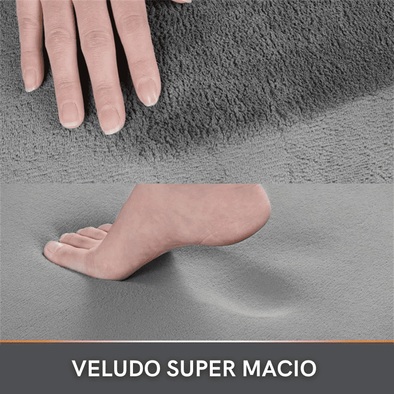 Tapete para Banheiro Antiderrapante Absorvente Veludo da Castiliani