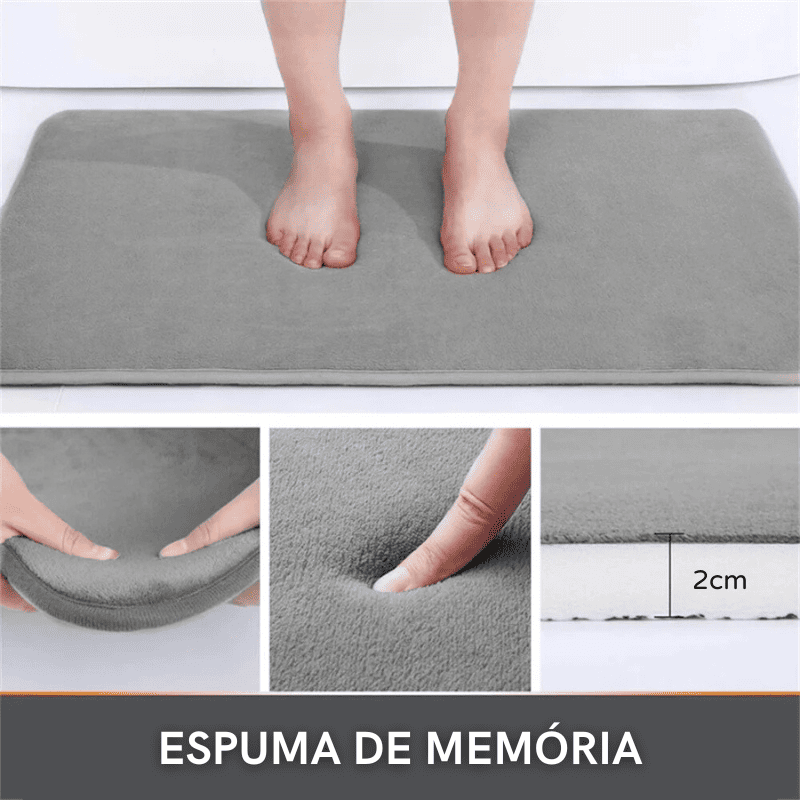 Tapete para Banheiro Antiderrapante Absorvente Veludo da Castiliani