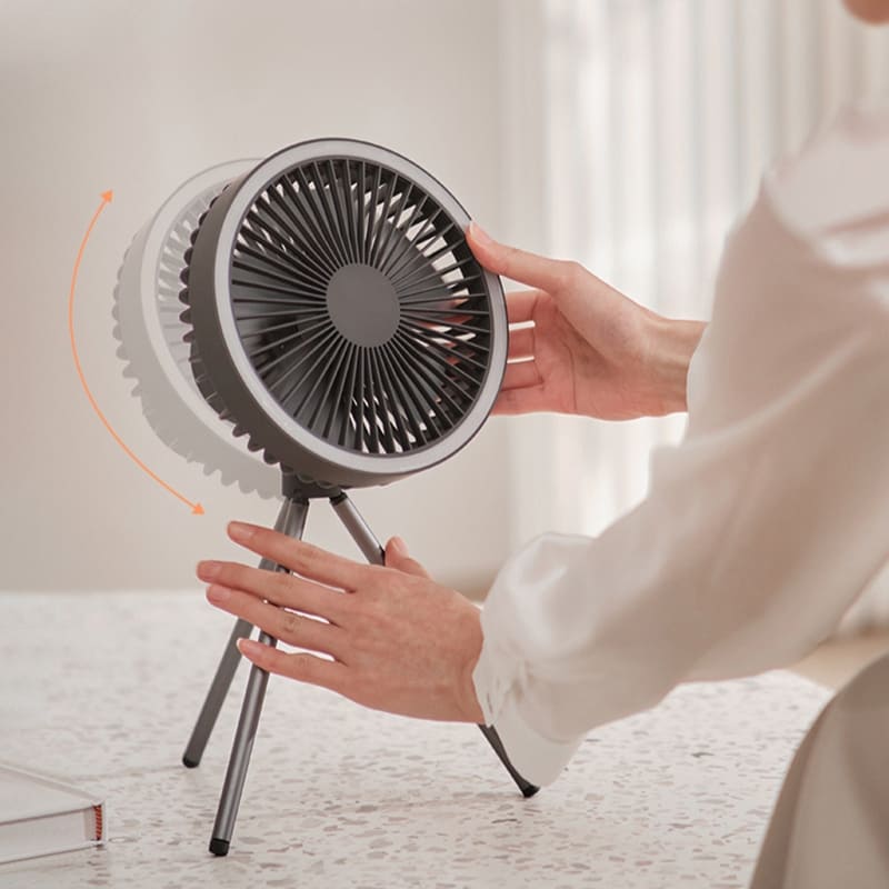 Ventilador de Coluna Portátil Recarregável de Mesa Castiliani, ideal para ambientes internos e externos com bateria de longa duração
