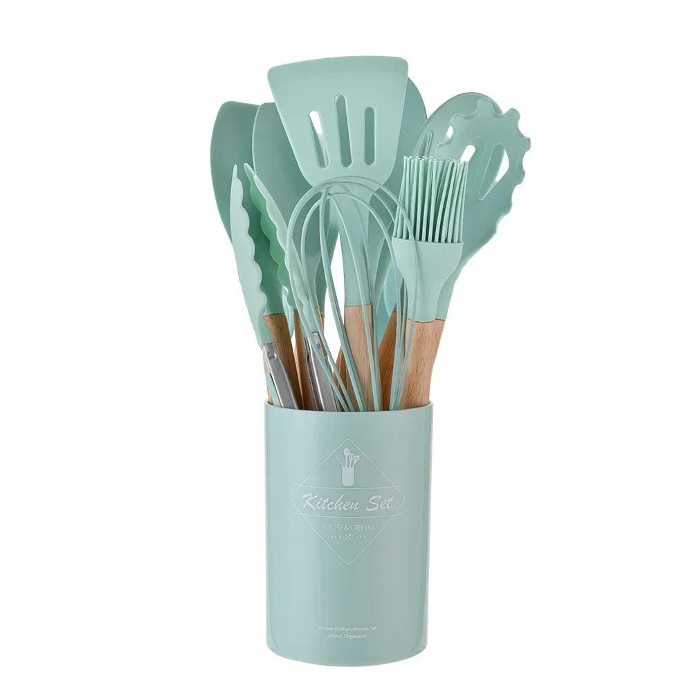 Conjunto de Utensílios de Cozinha 12 Peças de Silicone Castiliani
