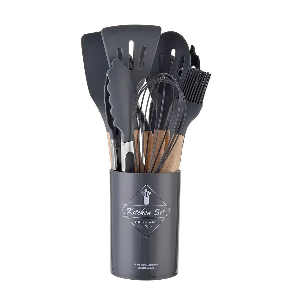 Conjunto de Utensílios de Cozinha 12 Peças de Silicone Castiliani