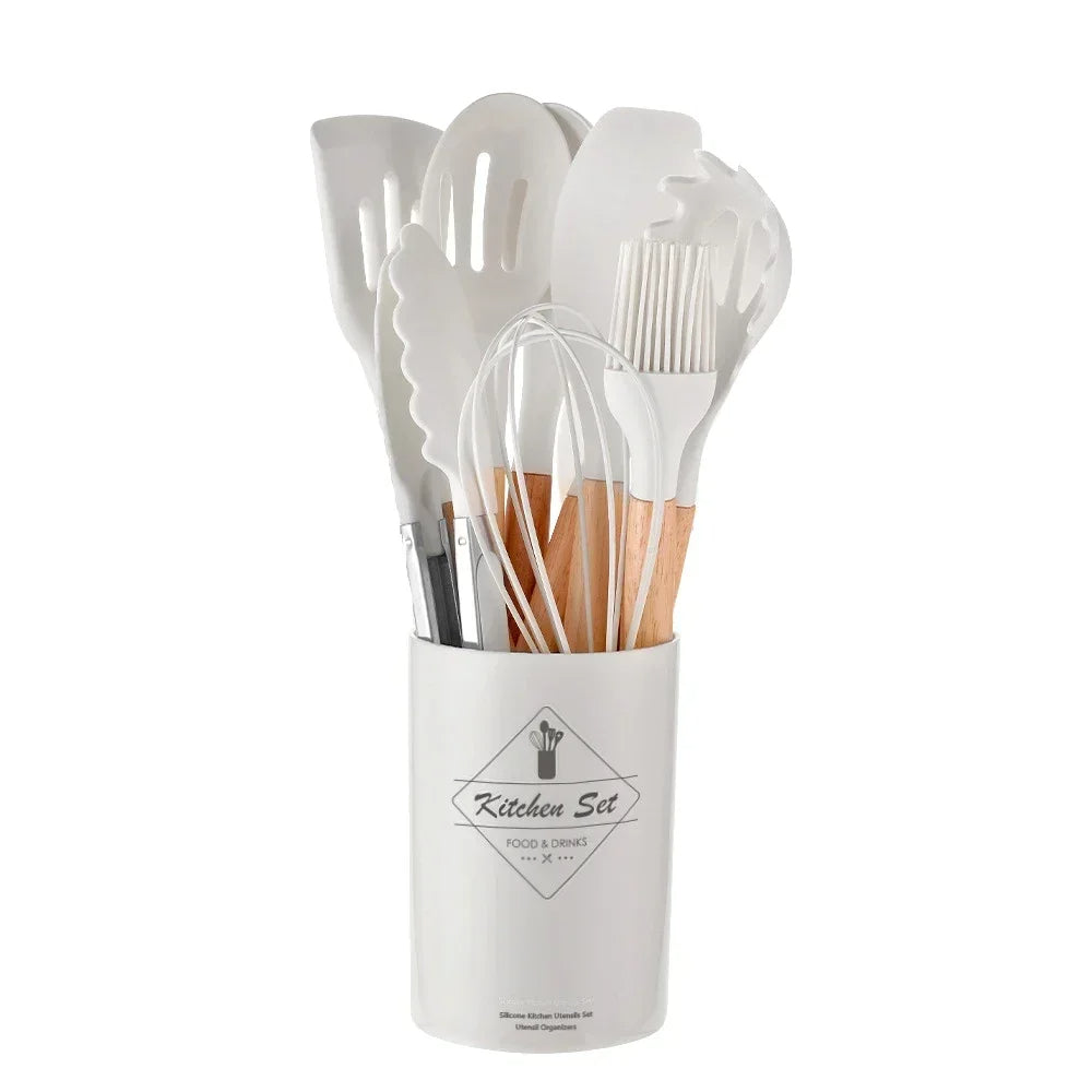 Conjunto de Utensílios de Cozinha 12 Peças de Silicone Castiliani