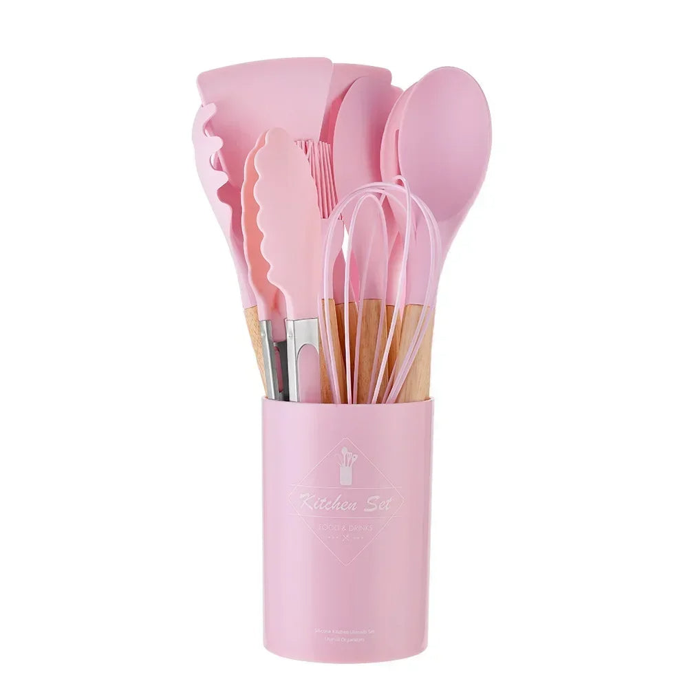 Conjunto de Utensílios de Cozinha 12 Peças de Silicone Castiliani