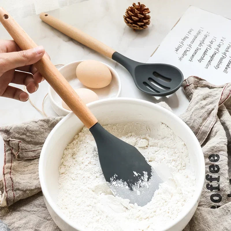 Conjunto de Utensílios de Cozinha 12 Peças de Silicone Castiliani