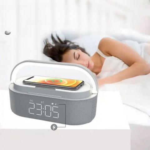 Luminária Multifuncional 5 em 1 Bluetooth e Carregamento Sem Fio Castiliani