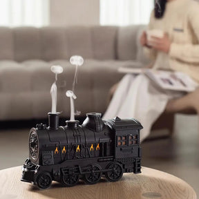 Difusor Umidificador de Ar Locomotiva Castiliani, elegante e criativo, ideal para hidratar o ambiente e melhorar a saúde respiratória

