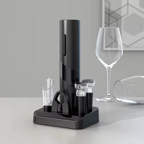 Abridor de Vinho Elétrico Premium Castiliani, com kit completo incluindo cortador de rótulo, aerador e rolha de preservação

