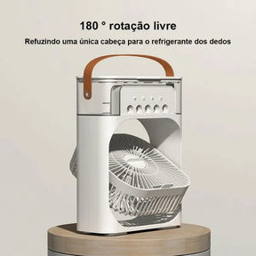 Mini Ventilador e Umidificador de Ar Portátil Castiliani, ideal para frescor e umidificação em qualquer lugar

