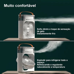 Mini Ventilador e Umidificador de Ar Portátil Castiliani, ideal para frescor e umidificação em qualquer lugar

