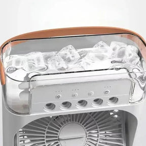 Mini Ventilador e Umidificador de Ar Portátil Castiliani, ideal para frescor e umidificação em qualquer lugar

