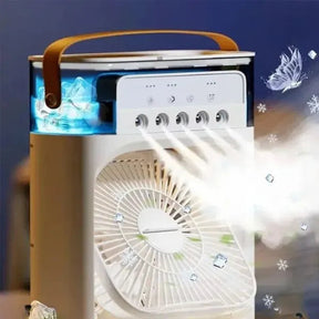 Mini Ventilador e Umidificador de Ar Portátil Castiliani, ideal para frescor e umidificação em qualquer lugar

