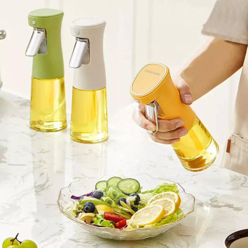 Borrifador de Azeite Dispenser Porta Azeite e Vinagre Castiliani, prático e elegante para temperar alimentos.

