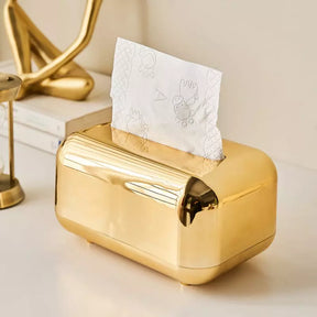 Caixa Porta Lenço Umedecido e Papel Cromado Castiliani com design elegante, ideal para organizar o banheiro com estilo e sofisticação.