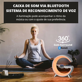 Carregador por Indução + Luminária Castiliani com Despertador







