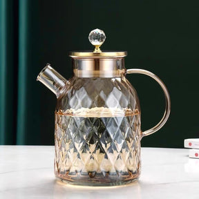 Chaleira de Vidro Borossilicato com Tampa de Inox Castiliani, elegante e resistente ao calor

