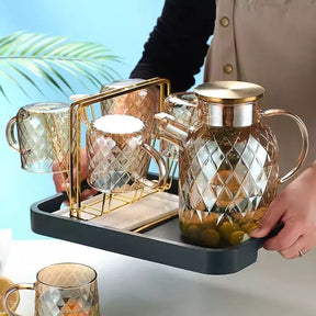 Chaleira de Vidro Borossilicato com Tampa de Inox Castiliani, elegante e resistente ao calor

