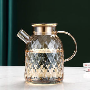 Chaleira de Vidro Borossilicato com Tampa de Inox Castiliani, elegante e resistente ao calor


