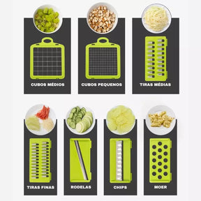 Cortador e Ralador de Legumes Multiuso Castiliani, design moderno e funcional para cozinha prática

