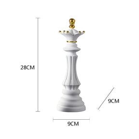 Decoração de Mesa Resina Estátua Peças de Xadrez Castiliani, elegância e estilo para ambientes sofisticados

