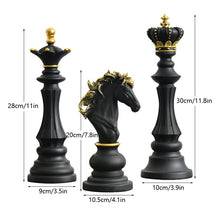 Decoração de Mesa Resina Estátua Peças de Xadrez Castiliani, elegância e estilo para ambientes sofisticados

