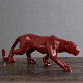 Decoração de Mesa de Resina Estátua Leopardo Castiliani, peça sofisticada e elegante para ambientes modernos

