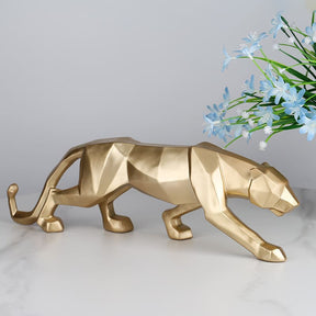 Decoração de Mesa de Resina Estátua Leopardo Castiliani, peça sofisticada e elegante para ambientes modernos

