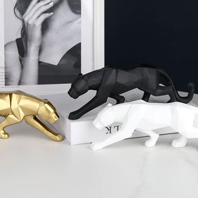 Decoração de Mesa de Resina Estátua Leopardo Castiliani, peça sofisticada e elegante para ambientes modernos

