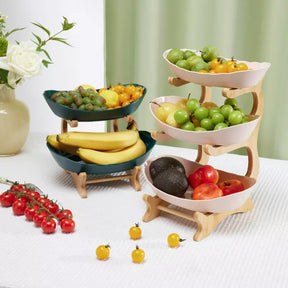 Fruteira de Mesa Cesta de Fruta Bambu Castiliani, ideal para organizar frutas e servir com estilo


