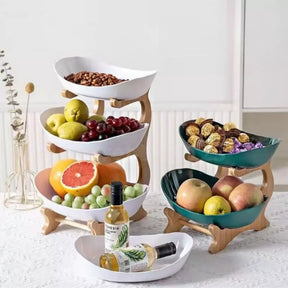 Fruteira de Mesa Cesta de Fruta Bambu Castiliani, ideal para organizar frutas e servir com estilo

