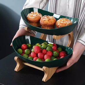 Fruteira de Mesa Cesta de Fruta Bambu Castiliani, ideal para organizar frutas e servir com estilo


