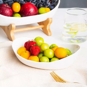 Fruteira de Mesa Cesta de Fruta Bambu Castiliani, ideal para organizar frutas e servir com estilo

