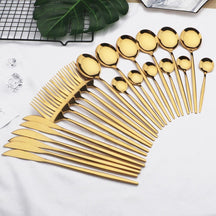 Jogo de Talheres Inox 24 Peças Premium Castiliani, com design sofisticado e ideal para mesas elegantes


