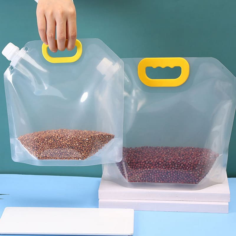Kit 10 Sacos de Armazenamento Dispenser de Alimentos Castiliani, ideal para conservar alimentos secos com praticidade

