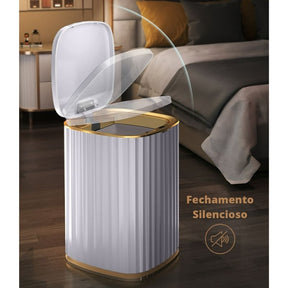 Lixeira Automática com Sensor Inteligente Castiliani, perfeita para banheiro e cozinha com tecnologia avançada

