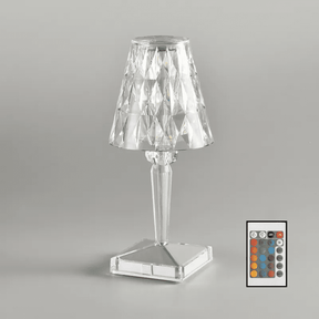 Luminária de Mesa LED Diamante USB 3 em 1 Sem Fio Castiliani, com 3 modos de iluminação e design elegante

