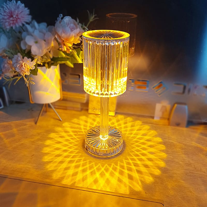 Luminária de Mesa LED Recarregável Sem Fio Cristal Castiliani