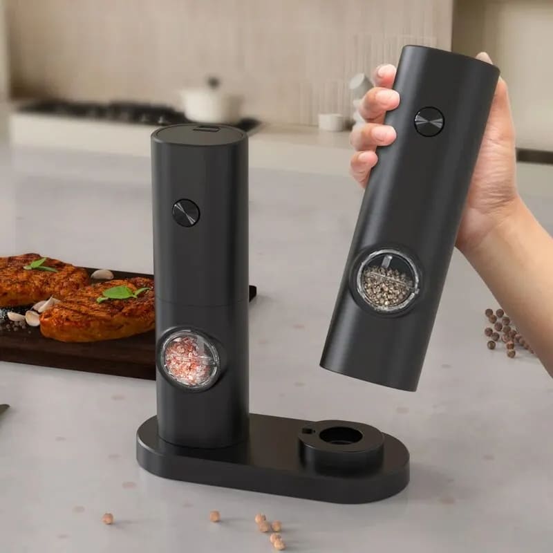 Moedor de Pimenta, Temperos e Sal Himalaia Elétrico Castiliani, ideal para uso na cozinha com design prático

