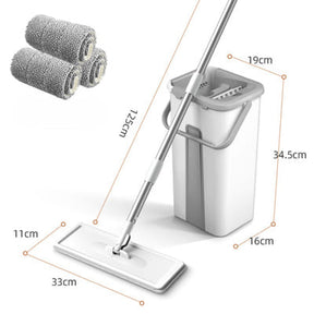 Mop de Limpeza Giratório SwiftClean™ Castiliani, ideal para uma limpeza eficiente e prática com rotação 360º

