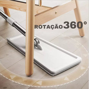 Mop de Limpeza Giratório SwiftClean™ Castiliani, ideal para uma limpeza eficiente e prática com rotação 360º

