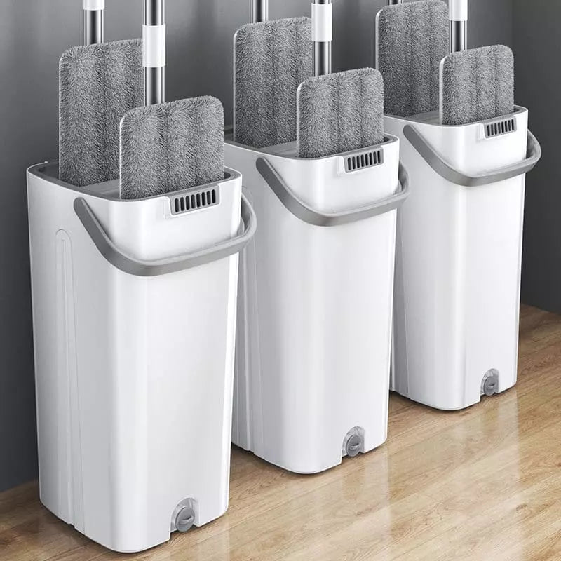 Mop de Limpeza Giratório SwiftClean™ Castiliani, ideal para uma limpeza eficiente e prática com rotação 360º

