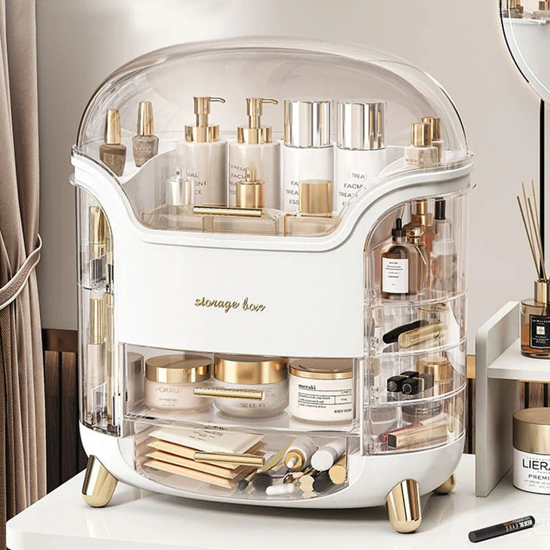 Organizador de Maquiagem e Porta Maquiagem Acrílico Castiliani, ideal para organizar seus cosméticos com elegância e praticidade

