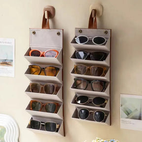 Porta Óculos e Organizador com 6 Divisórias Castiliani, ideal para organizar e proteger seus óculos com elegância

