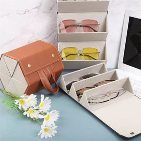 Porta Óculos e Organizador com 6 Divisórias Castiliani, ideal para organizar e proteger seus óculos com elegância

