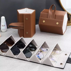 Porta Óculos e Organizador com 6 Divisórias Castiliani, ideal para organizar e proteger seus óculos com elegância

