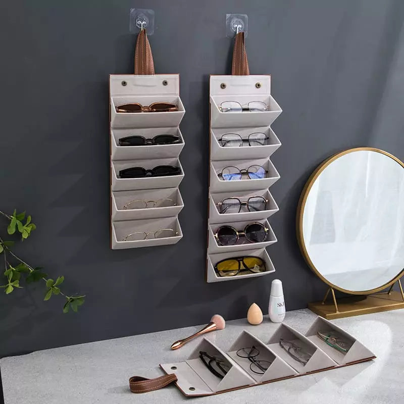 Porta Óculos e Organizador com 6 Divisórias Castiliani, ideal para organizar e proteger seus óculos com elegância

