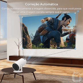 Projetor Portátil 4K 1080p Cinema em Casa Ultra HD Castiliani, ideal para criar uma experiência de cinema em casa com resolução 4K

