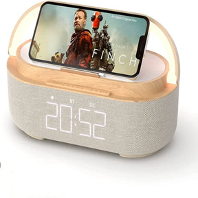 Luminária Multifuncional 5 em 1 Bluetooth e Carregamento Sem Fio Castiliani
