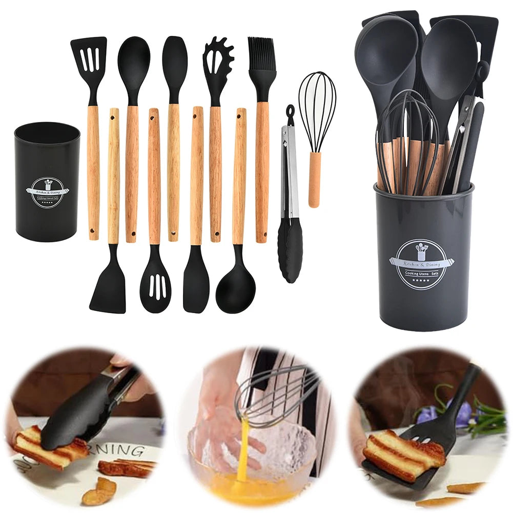 Conjunto de Utensílios de Cozinha 12 Peças de Silicone Castiliani






